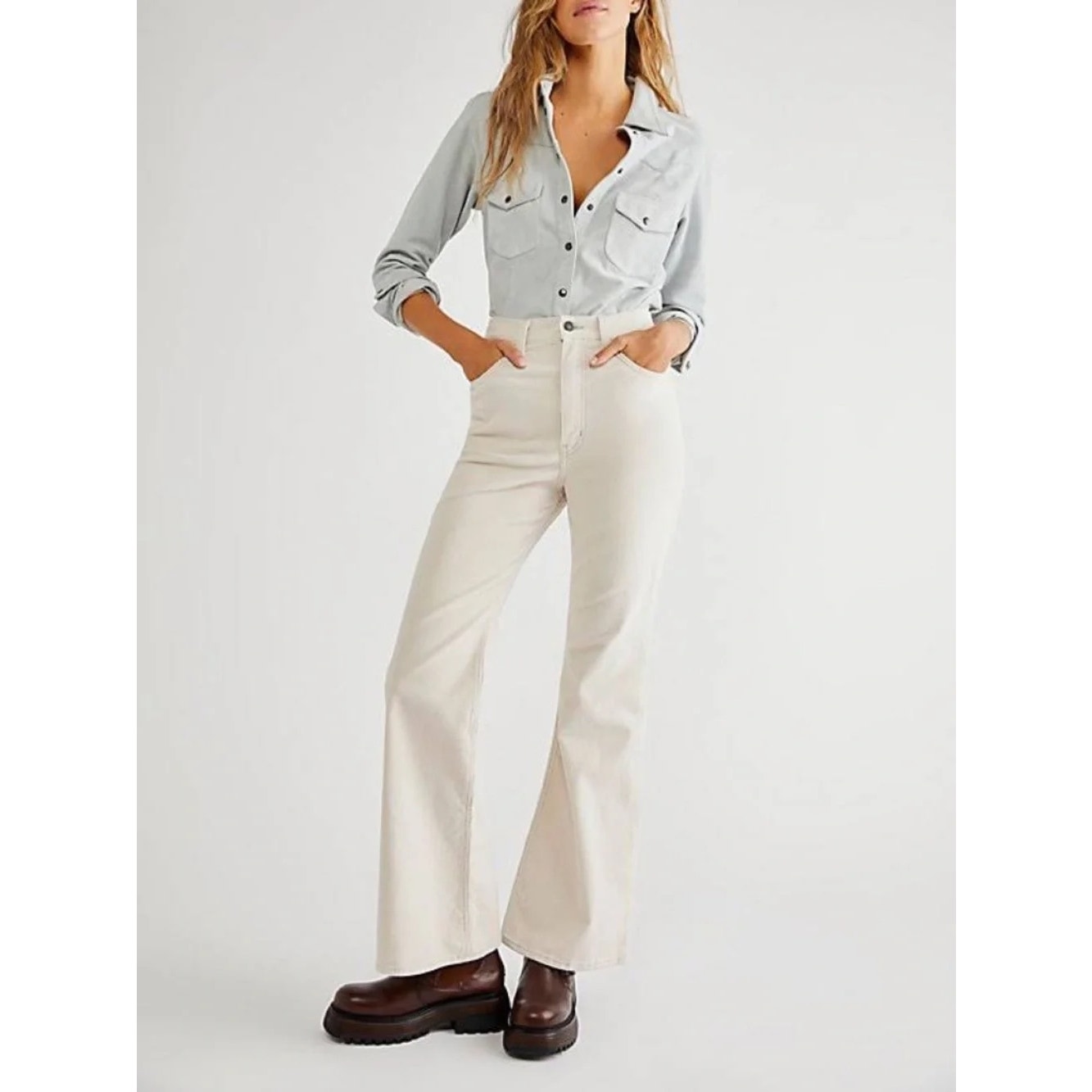 Levi's High Rise Bootcut Corduroy Pants Cream Ecru 31 / 12