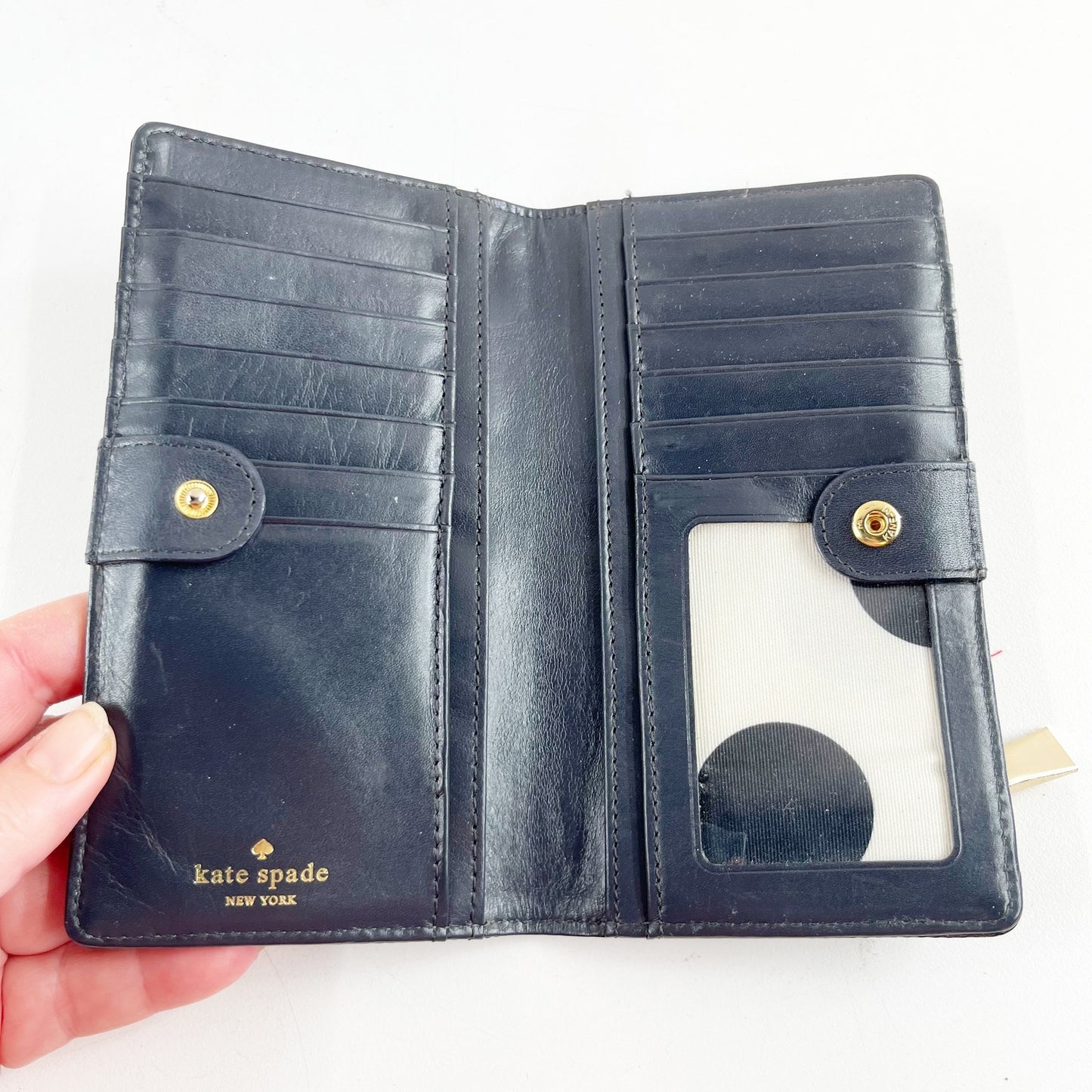 Kate Spade Bi Fold Leather Wallet Black