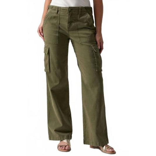 Sanctuary Reissue High Rise Wide Leg Cargo Pants Moss Green XS