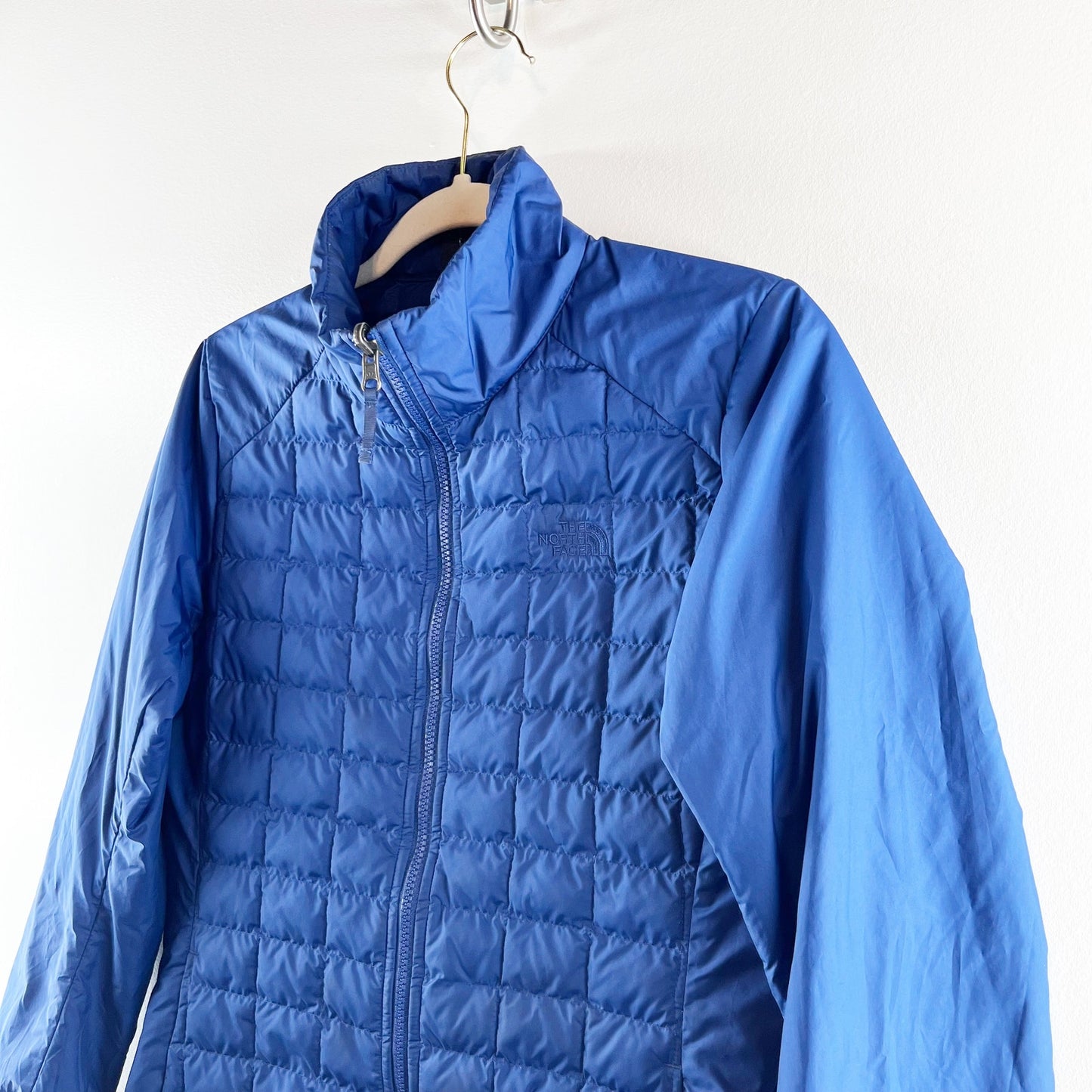 The North Face Thermoball Eco Snow Full Zip Quilted Triclimate Jacket Blue Small