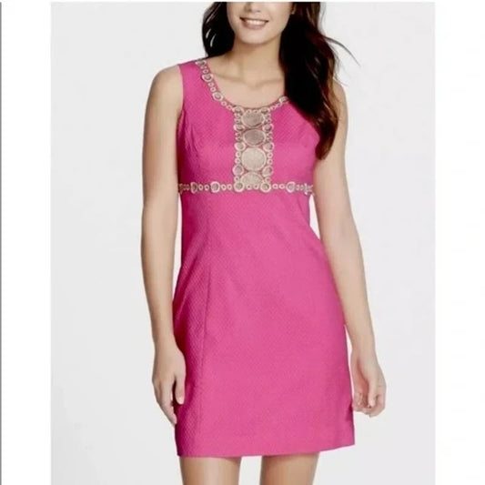 Lilly Pulitzer Rosie Shift Mini Dress Hotty Pink 0