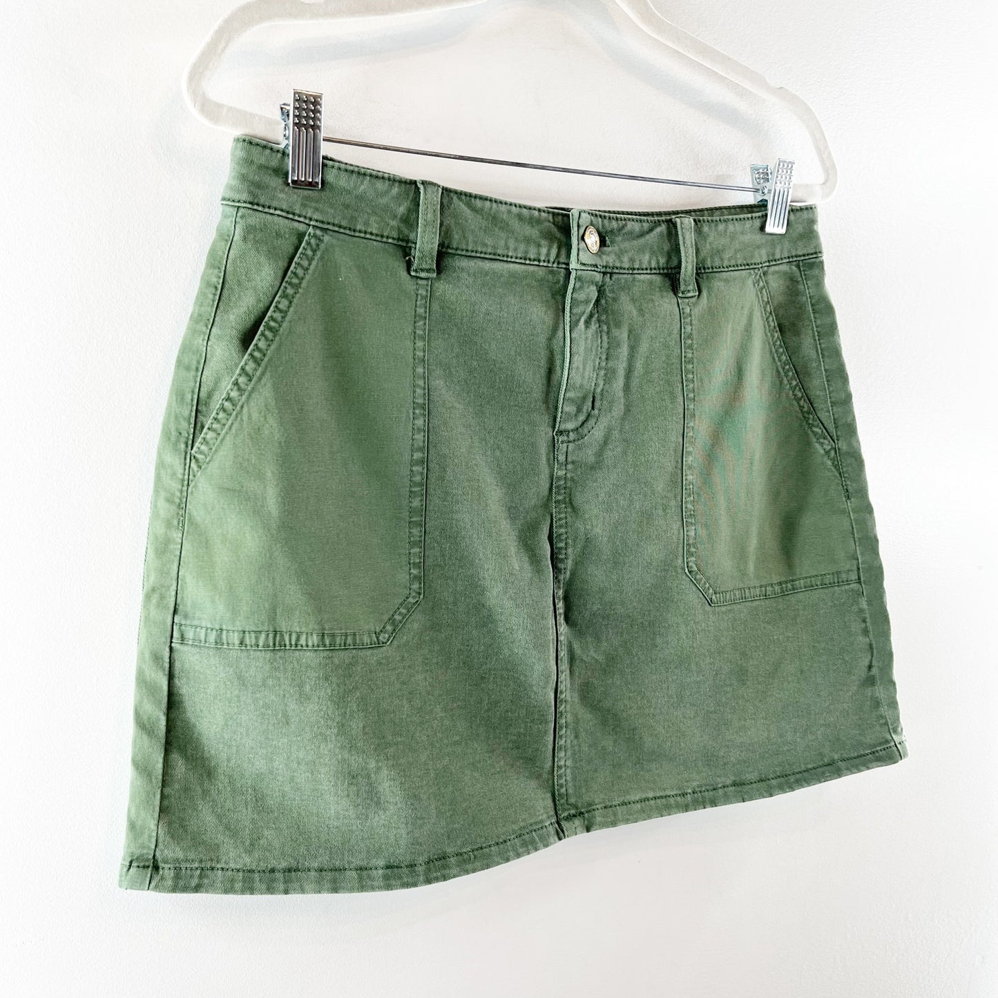 Vineyard Vines Cotton Denim Mini Skirt Green 10