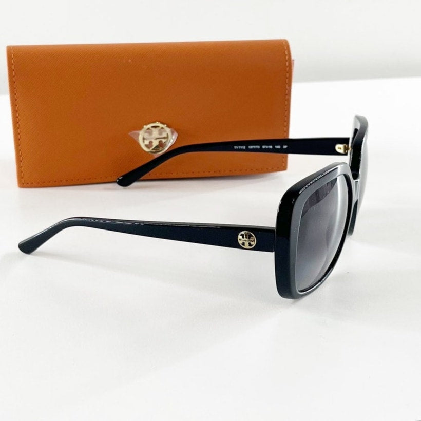 Tory Burch Square Oversized Sunglasses Black with Case