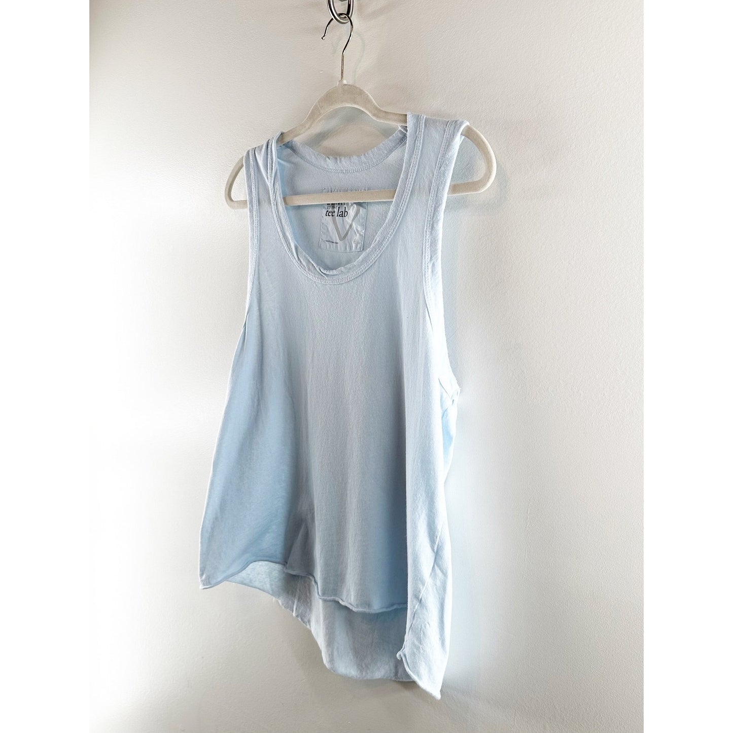 Frank & Eileen Tee Lab Cotton Muscle Tank Top Light Blue Medium