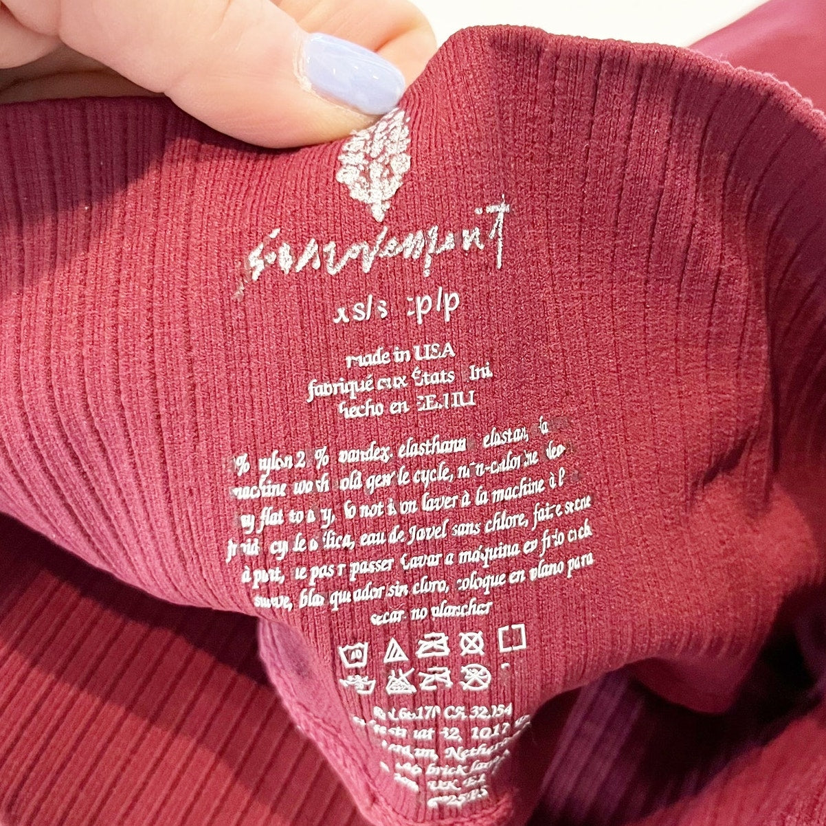 FP Movement Good Karma High Rise Bike Shorts Red Maroon XS / S