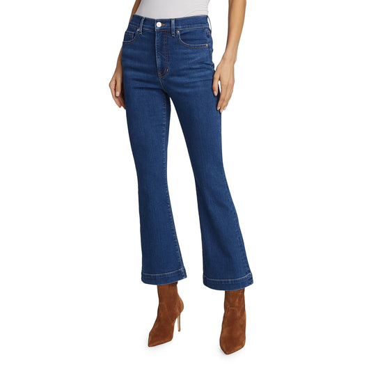 Veronica Beard Carson High Rise Denim Ankle Flare Jeans Bright Blue 26