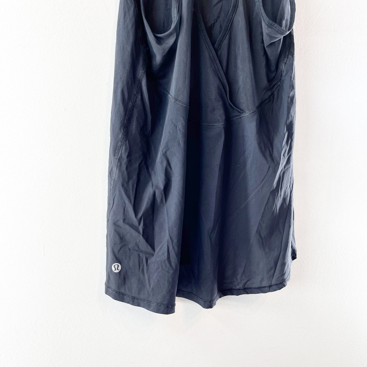 Lululemon Athletica Run Off-Route Sleeveless High Neck Mesh Back Tank Top Black