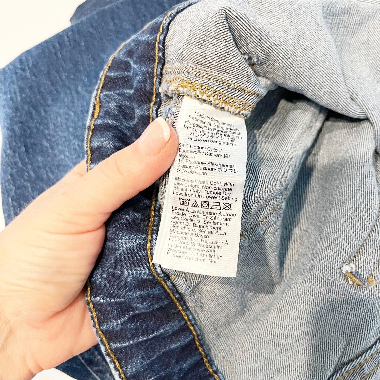 J. Crew Curvy Full Length Slim Wide Leg Jeans in All Day Stretch Blue 30 / 10