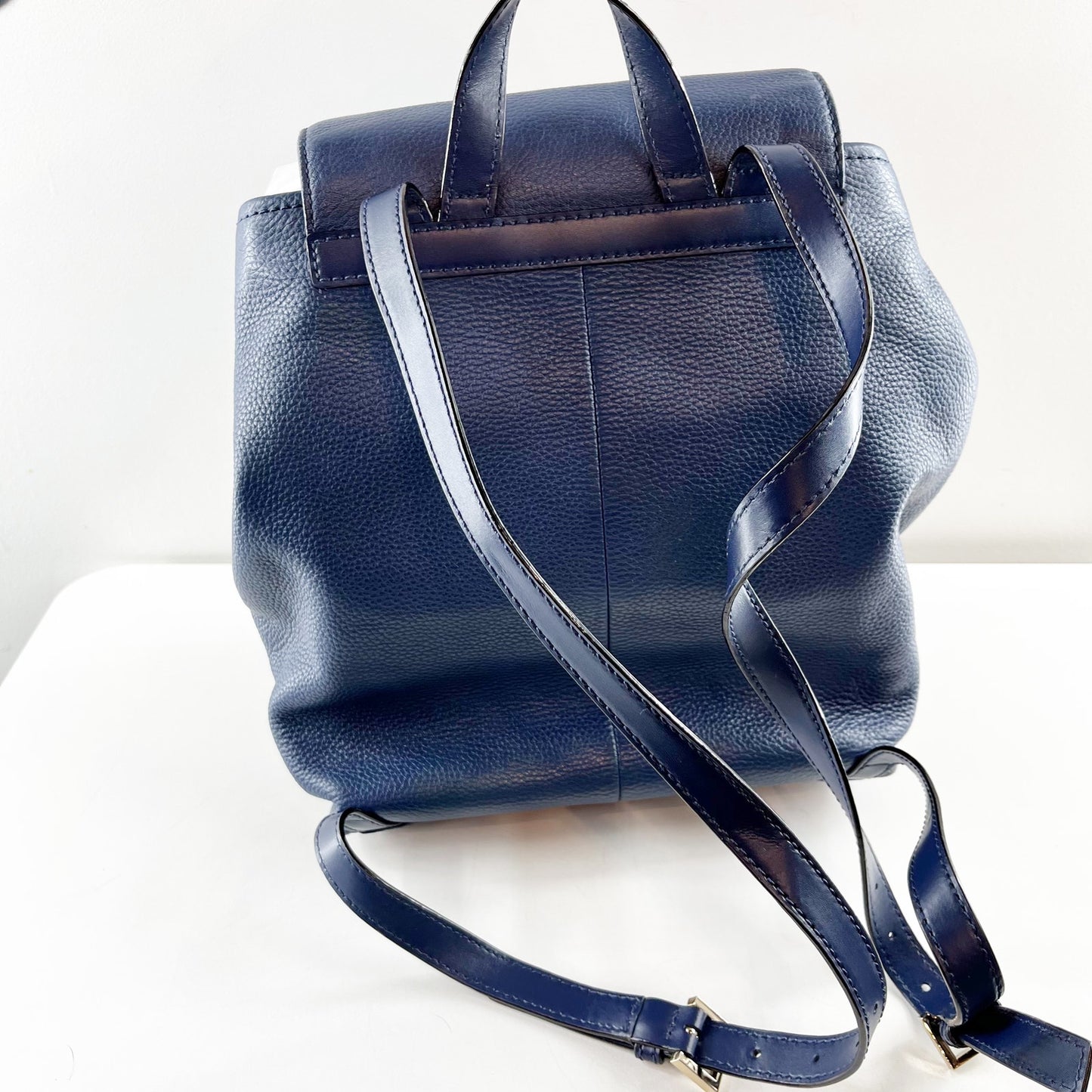 Kate Spade New York Remington Pebbled Leather Backpack Navy Blue