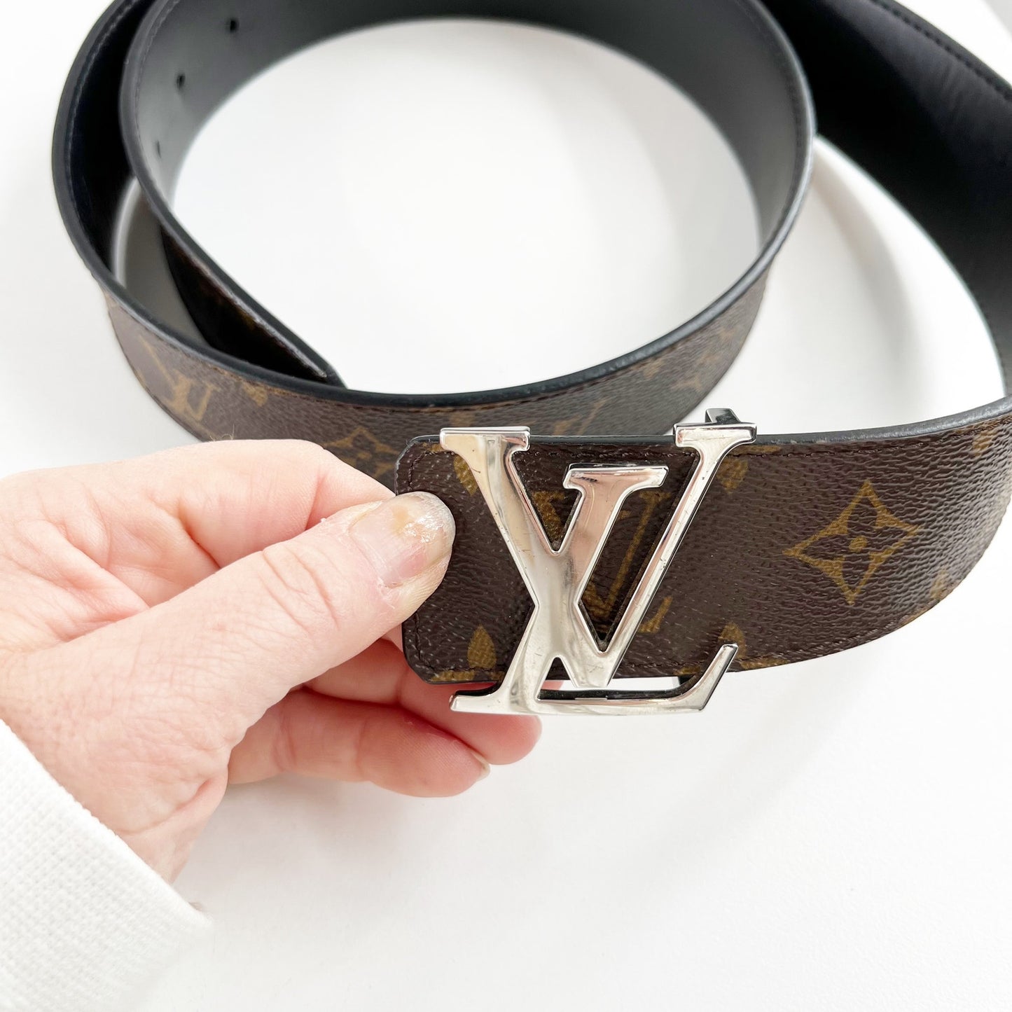 Louis Vuitton LV Initiales Monogram 40mm Reversible Belt Brown Black 95 / 38