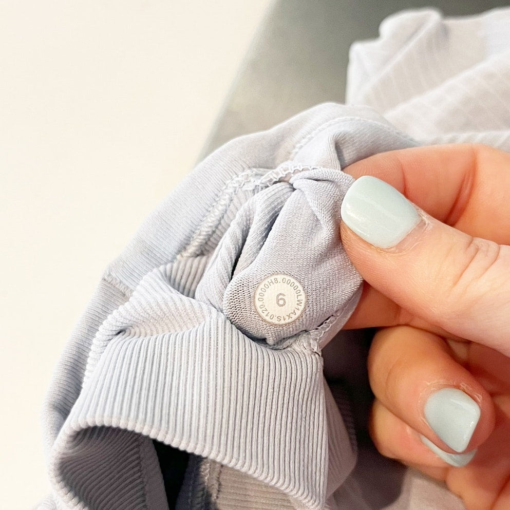 Lululemon Ebb To Street Tank Top Light Support For B/C Cup Blue Linen 6