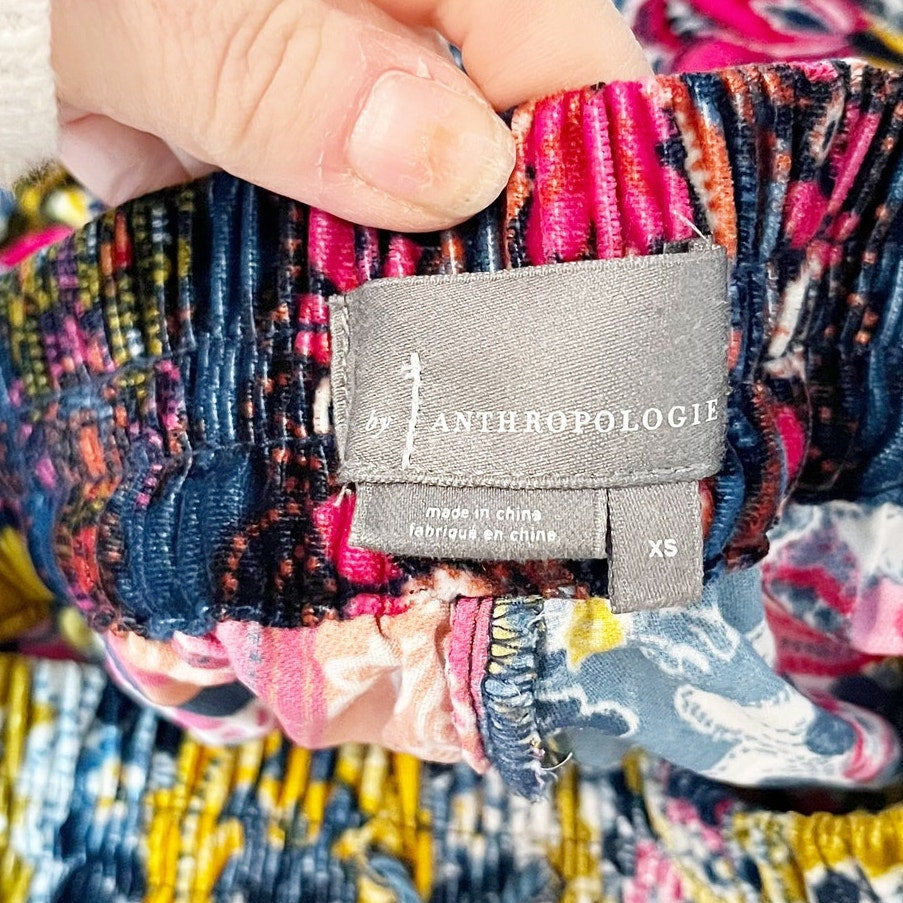 Anthropoologie Zadie Velvet High Rise Patchwork Jogger Harem Pants Pink Multi XS