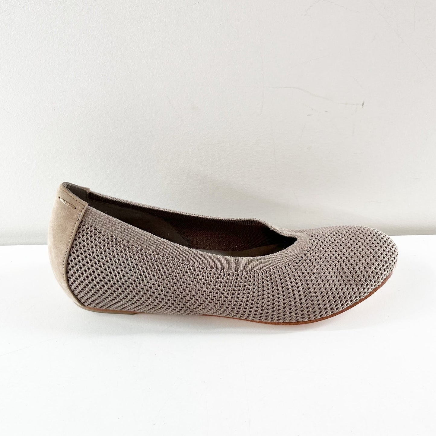 Eileen Fisher Naomi Recycled Stretch Knit Ballet Flats Taupe Beige Tan 9.5