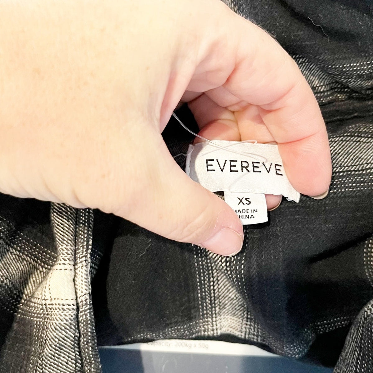 Evereve Lucy Plaid Full Zip Puffer Jacket Black XS