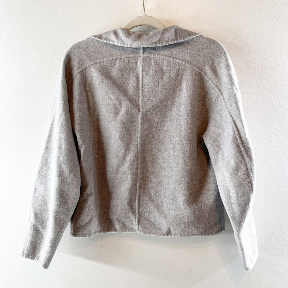 Banana Republic Long Sleeve Collared Popover Sweater Heather Gray XS