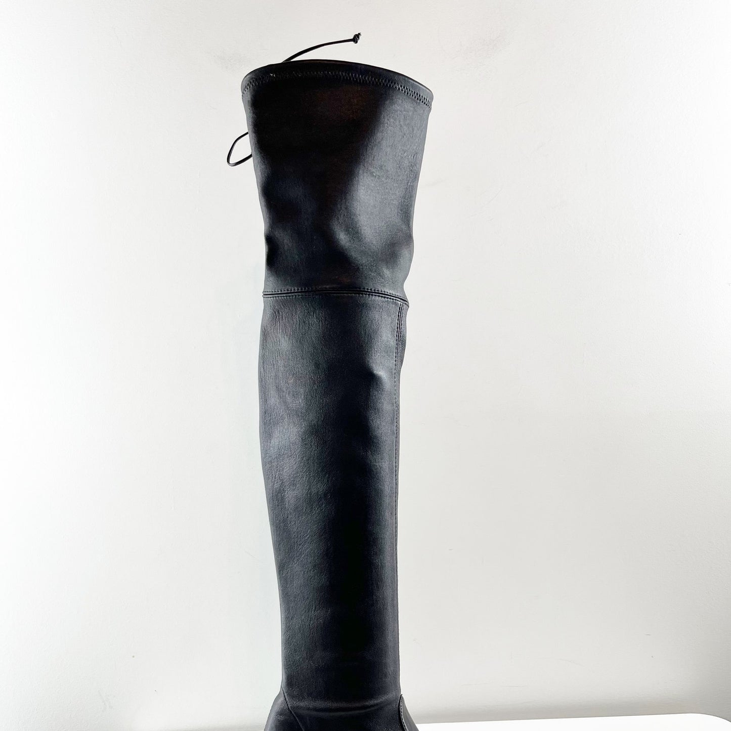 Stuart Weitzman Tieland Stretch Nappa Leather Over-the-Knee Boots Black 8M