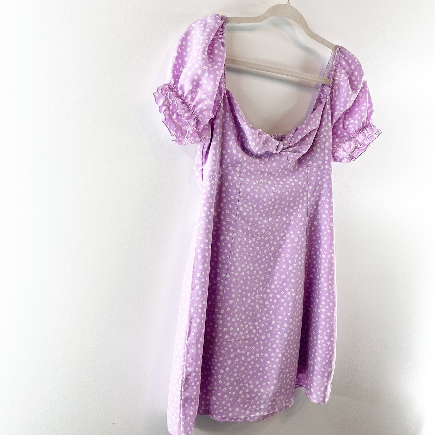 Princess Polly Freya Floral Short Sleeve Mini Dress Purple 6