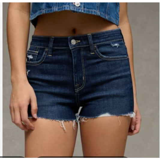 American Eagle Outfitters Ne(x)T Level Stretch Distressed Jean Short Blue 8