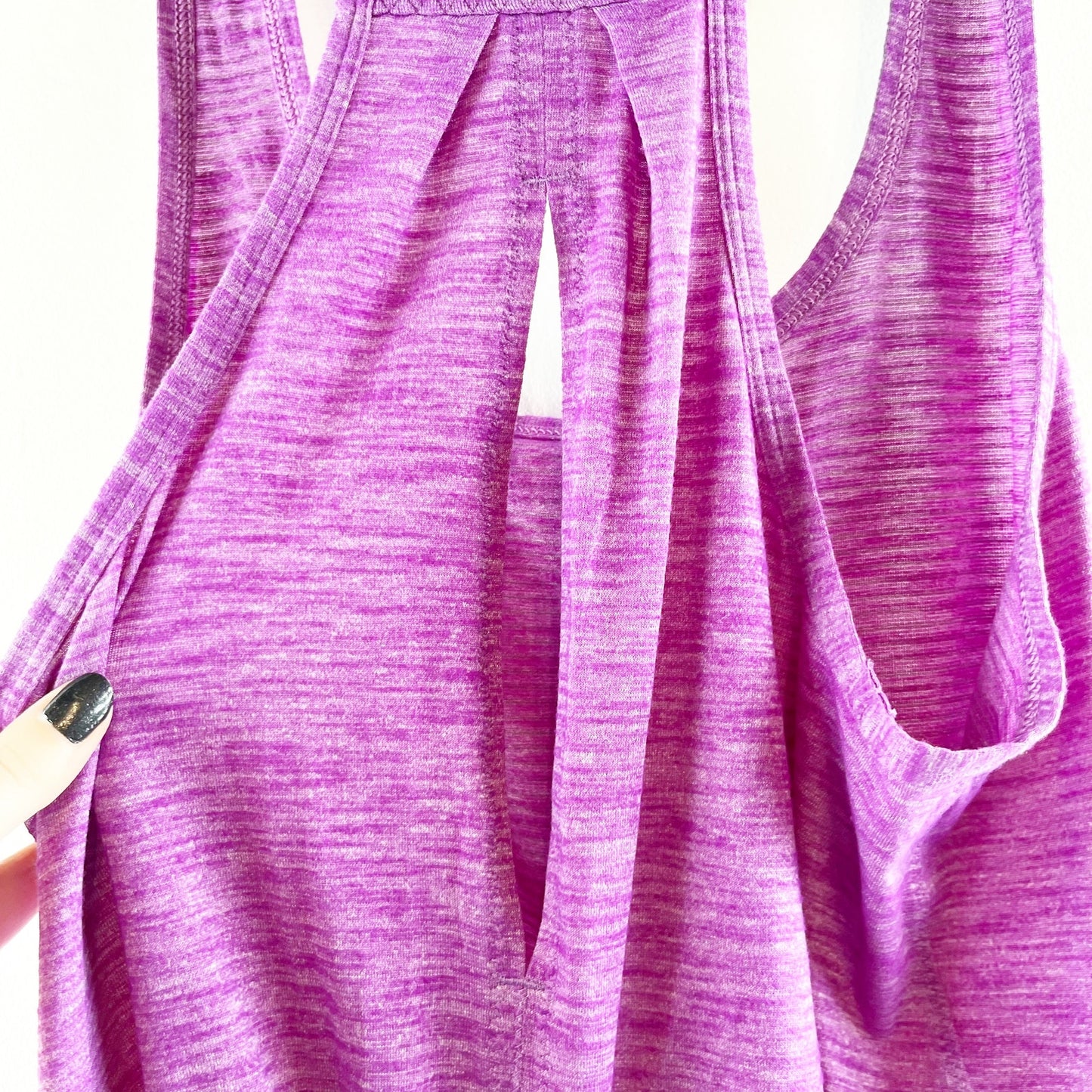 Lululemon What The Sport Heathered Regal Plum Singlet Tank Top Medium