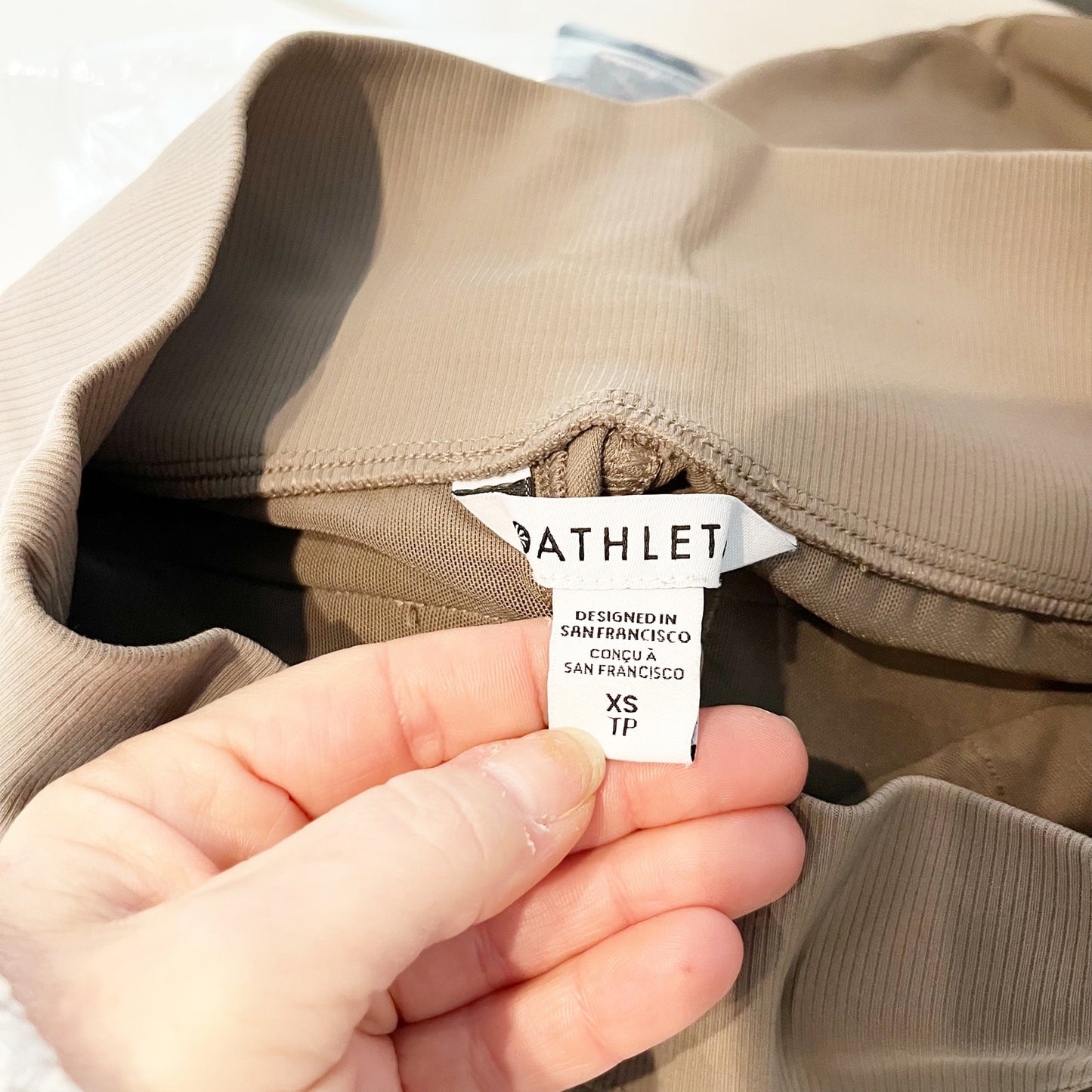 Athleta Venice Stretch Lightweight High Rise Wide Flare Leg Pants Light Brown XS