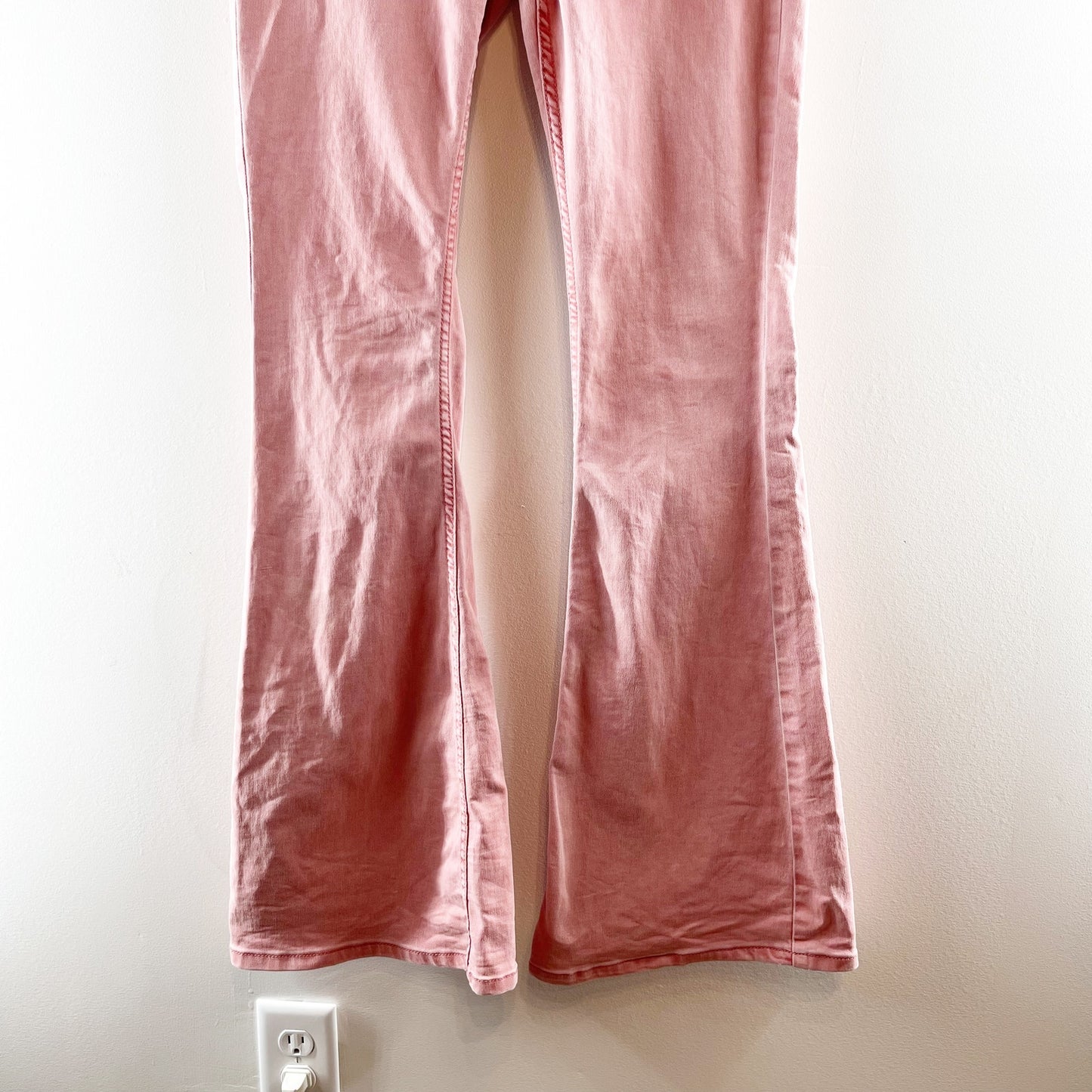 Free People Penny Pull On Stretch Flare Bellbottom Pants Rose Pink 29 / 8