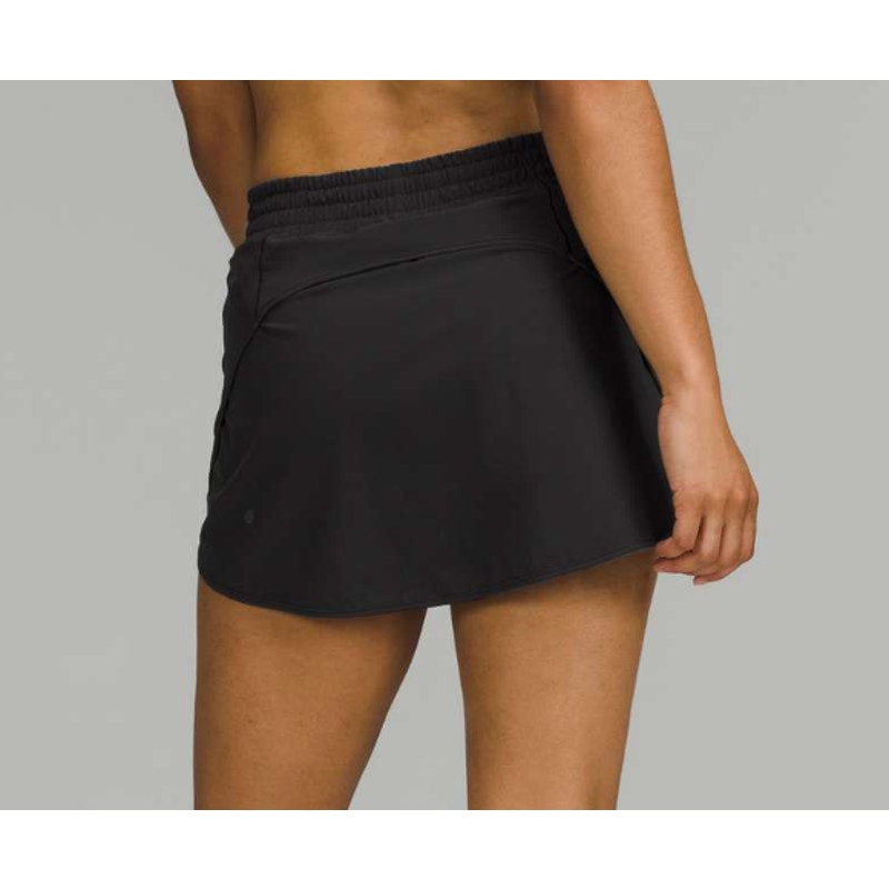 Lululemon Hotty Hot High-Rise Mini Tennis Skort Skirt Black 10