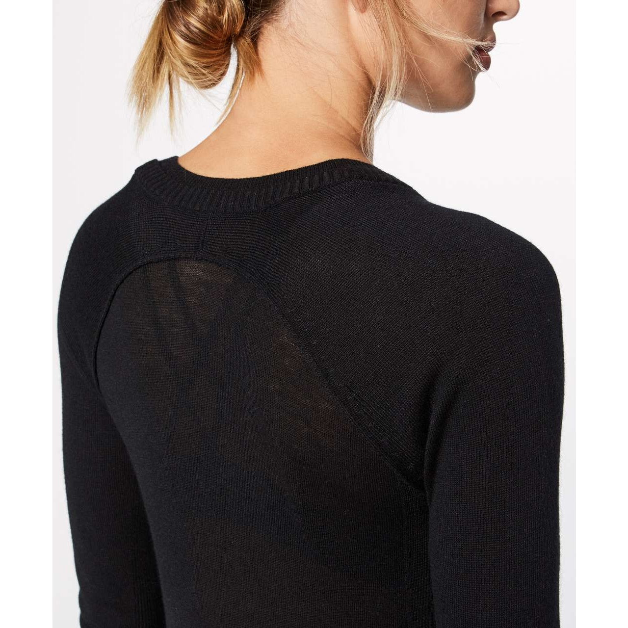 Lululemon Be Bold Backbend Cashmere Blend Long Sleeve Thumbhole Sweater Black S