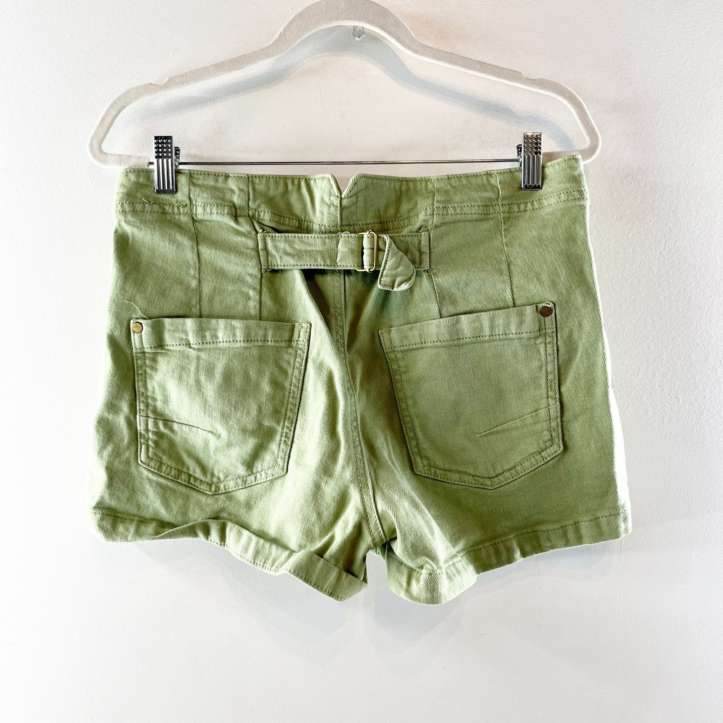 Pilcro by Anthropologie The Kit High-Rise Utility Shorts Moss Green 30