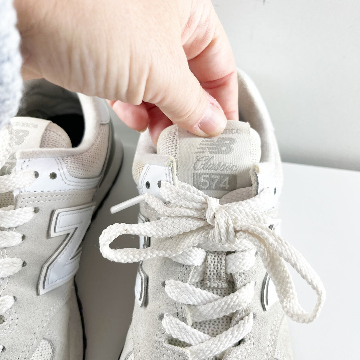 New Balance 574 Classic Sneakers Gray Cream White 6