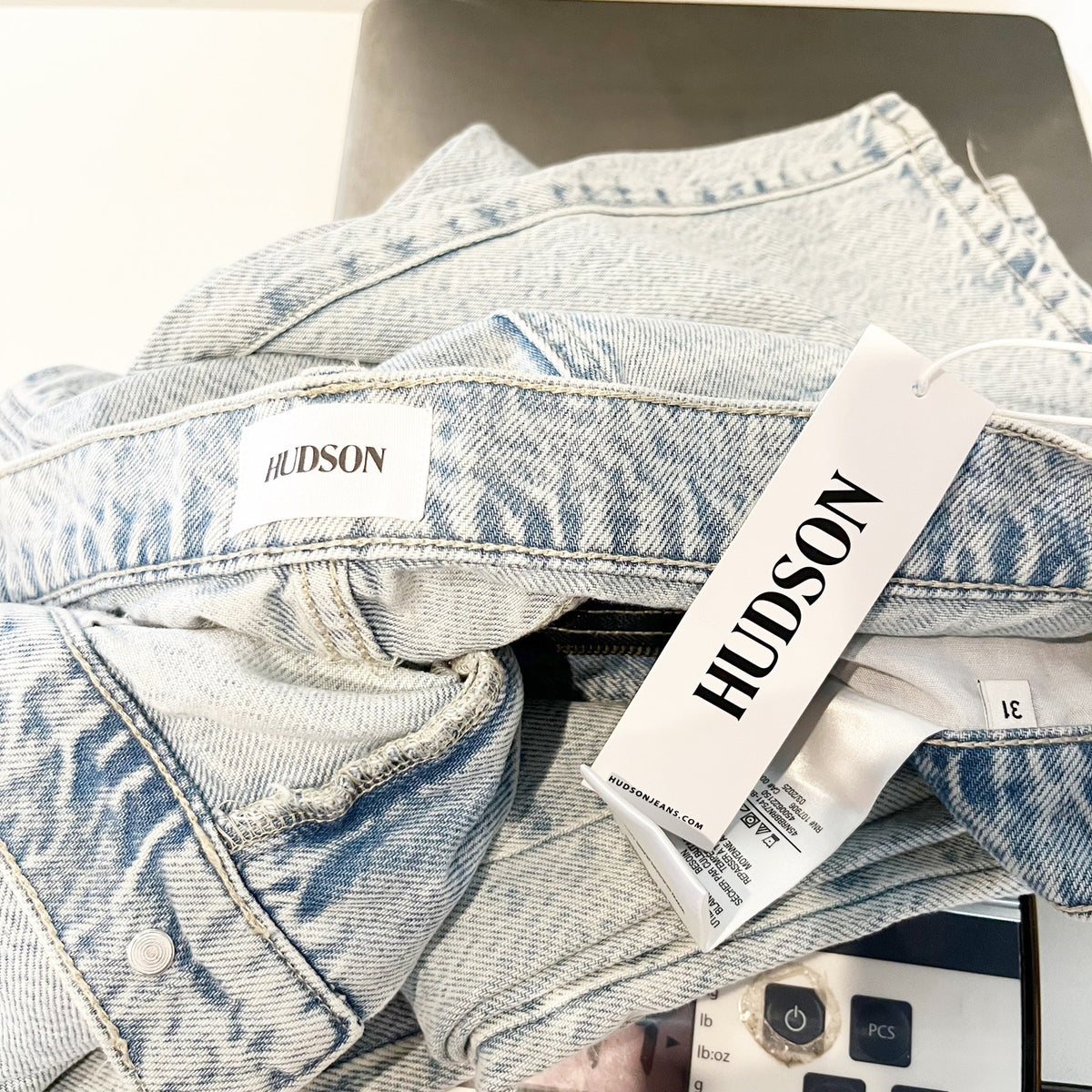 Hudson Noa High Rise Straight Leg Ankle Jeans Denim Brenda Light Wash 31