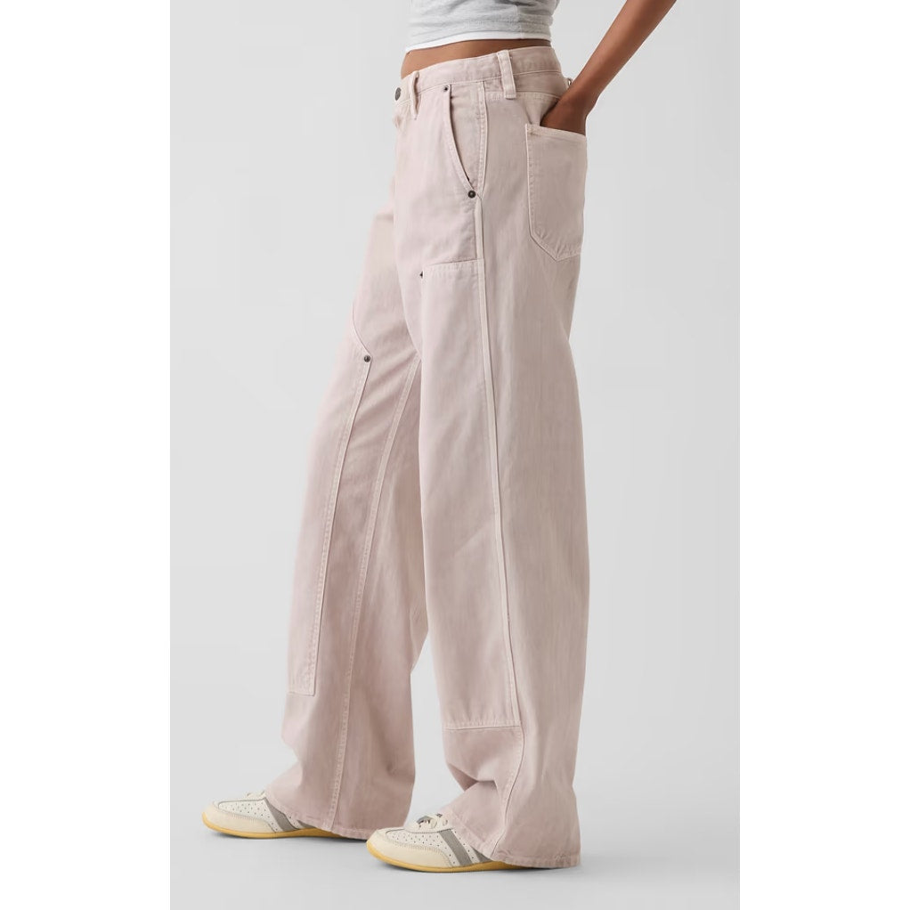 GAP Low Rise '90s Loose Double-Knee Carpenter Pants Cobblestone Beige 0 Petite
