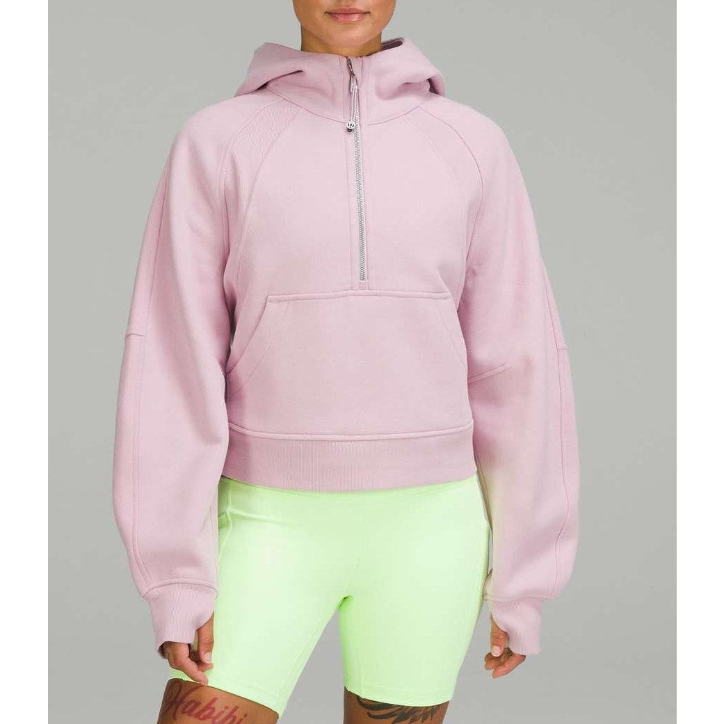 Lululemon Scuba Oversized Half-Zip Hoodie Sweatshirt Pink Peony XL / XXL