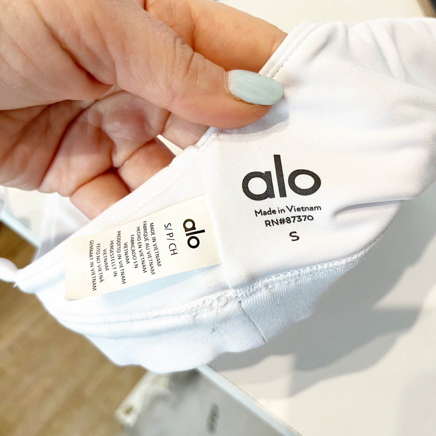 Alo Splendor Bra White Small