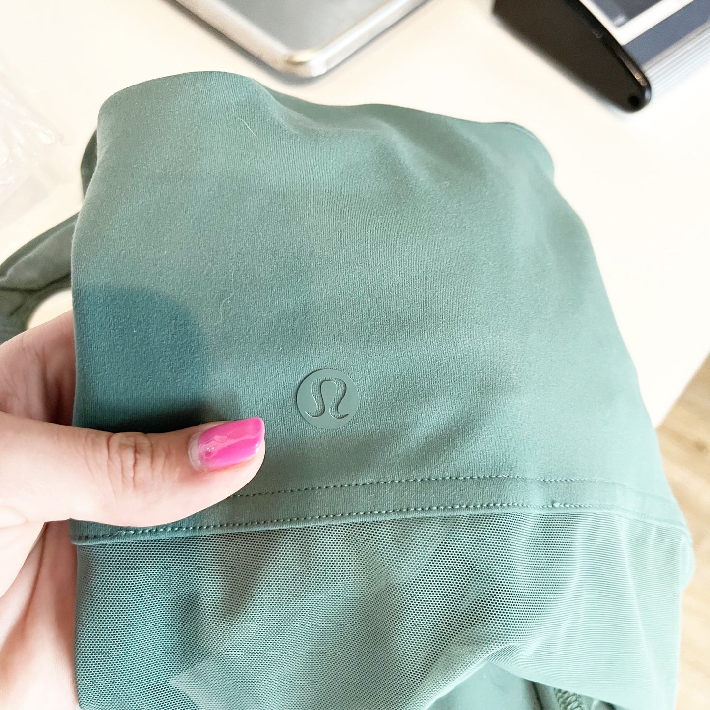 Lululemon Wunder Train Mesh Panel Tank Top Medium Forest Green 6