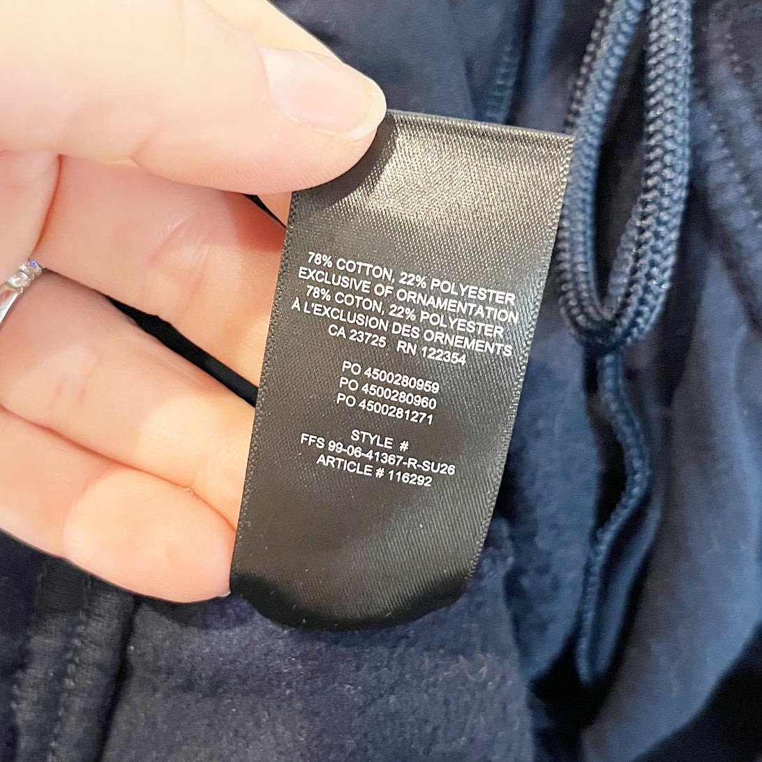 Aritzia Mega Fit Sweatfleece Straight Leg Sweatpants Admiral Navy Blue Small