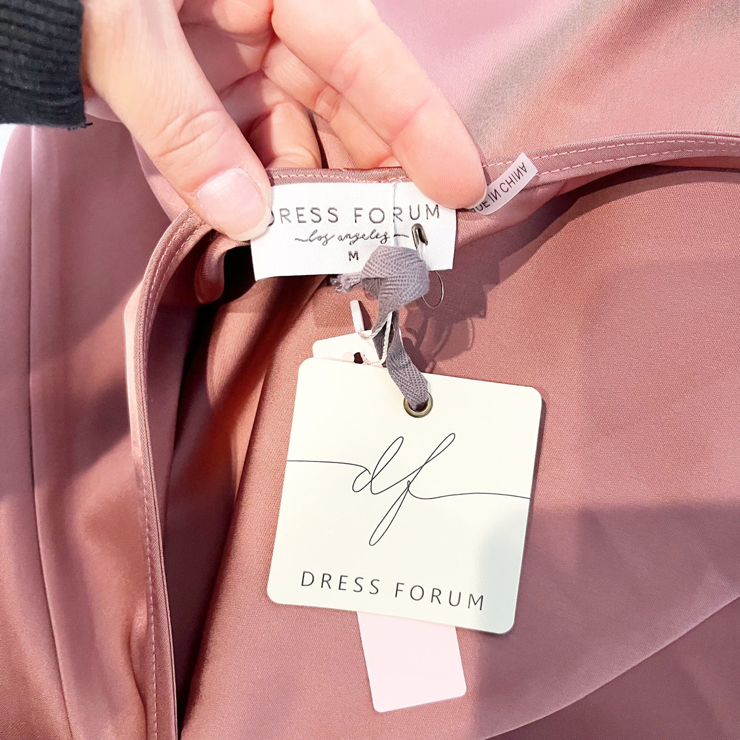 Dress Forum Satin Midi Slip Dress Rose Pink Medium