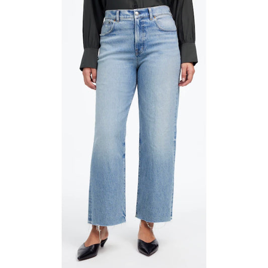 Madewell The Perfect Vintage High Rise Wide Leg Crop Jeans Blue 26