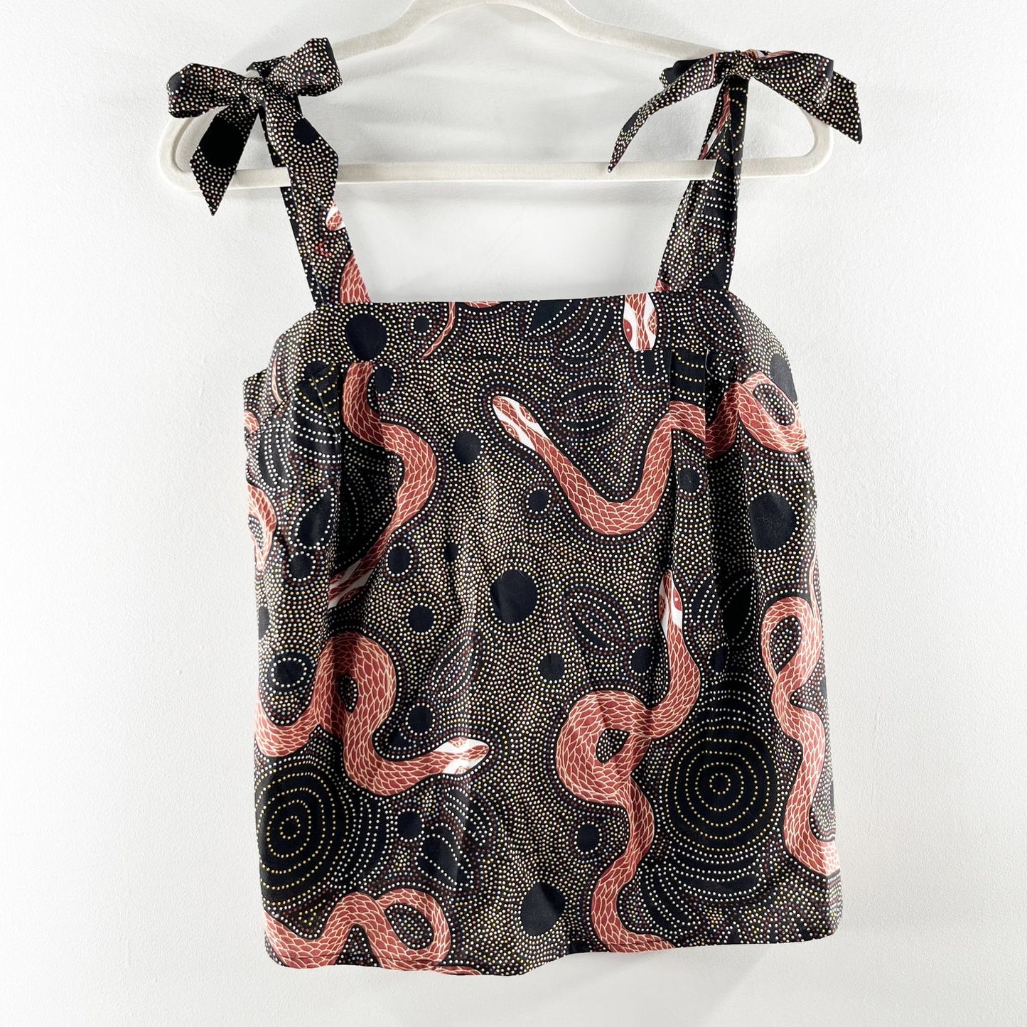 Corey Lynn Calter Anthropologie Macy Cotton Poplin Tank Top Black Pink XS