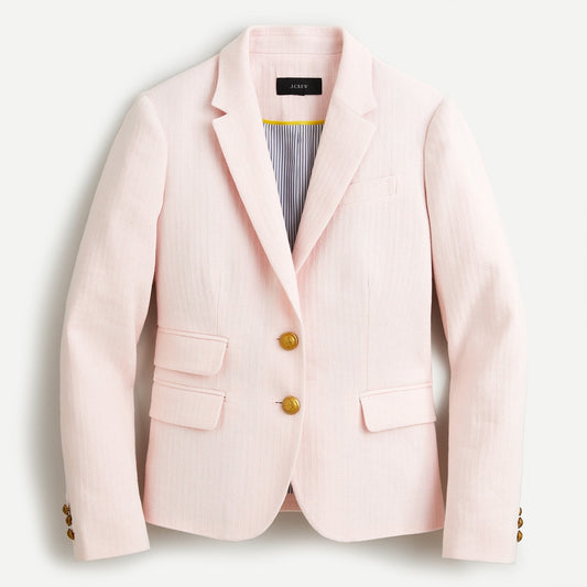 J. Crew Dalton Blazer Jacket in Italian Cotton-Linen Blush Pink 6