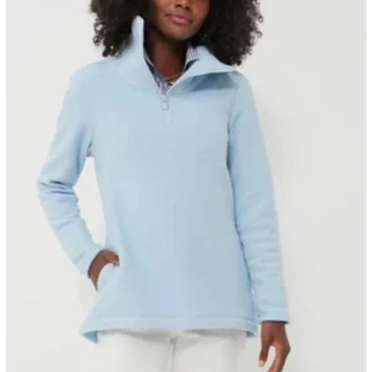 Dudley Stephens 1/2 Zip Pullover Fleece Sweatshirt Blue Large