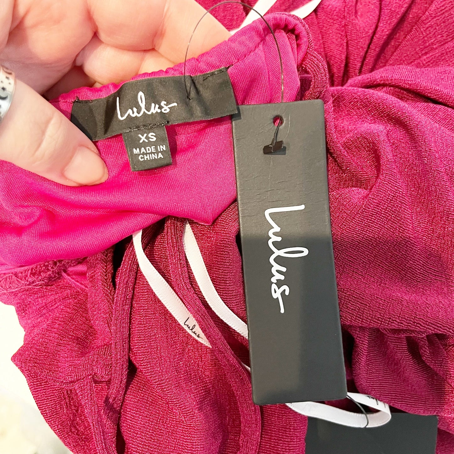 Lulus Such a Serve Ruched Strappy Bodycon Midi Dress Magenta Pink XS