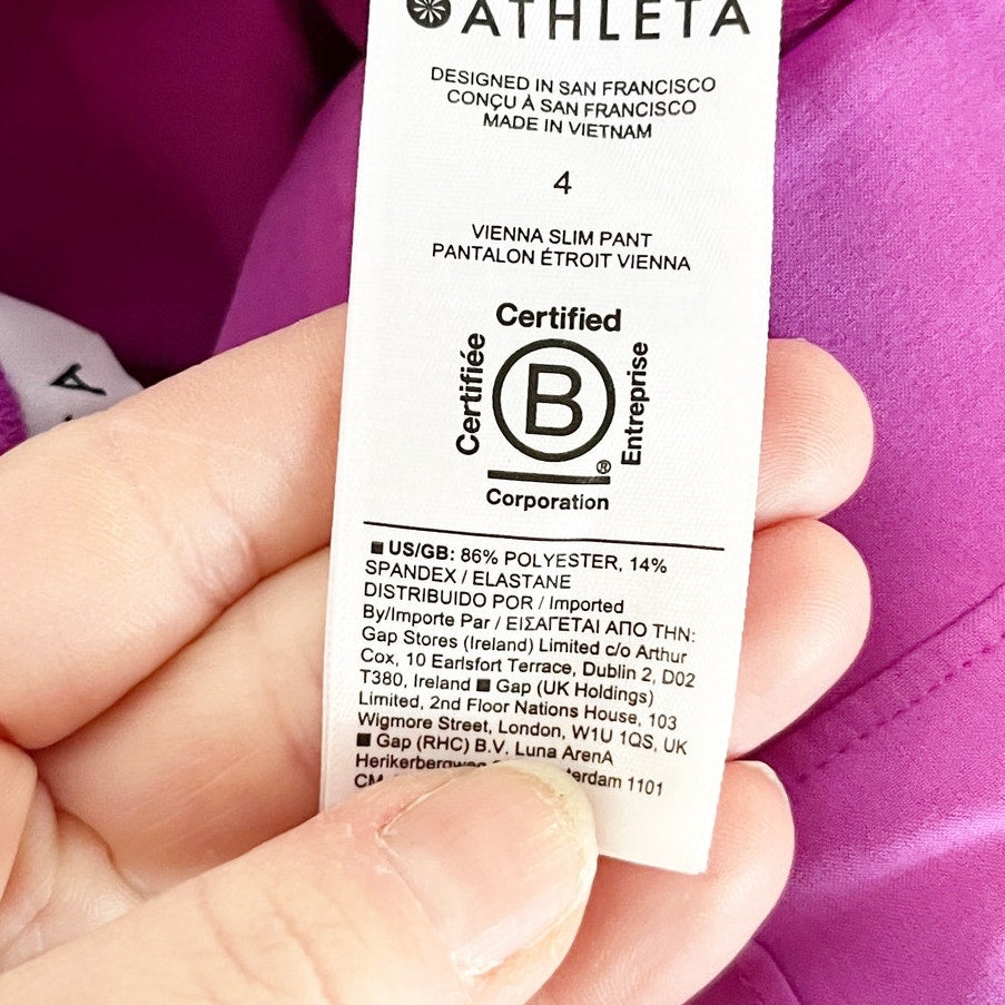 Athleta High Rise Brooklyn Heights Vienna Slim Pant Jazzy Purple 4