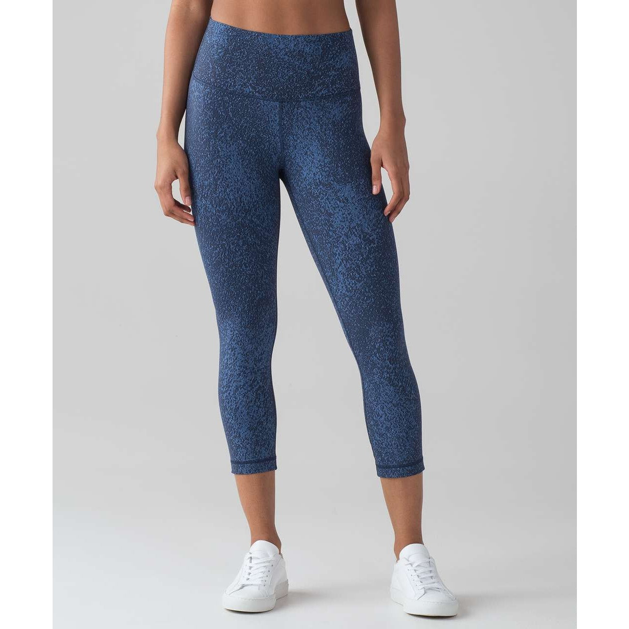 Lululemon Wunder Under High-Waisted Cropped Leggings Lunar Eclipse Royal Blue 6