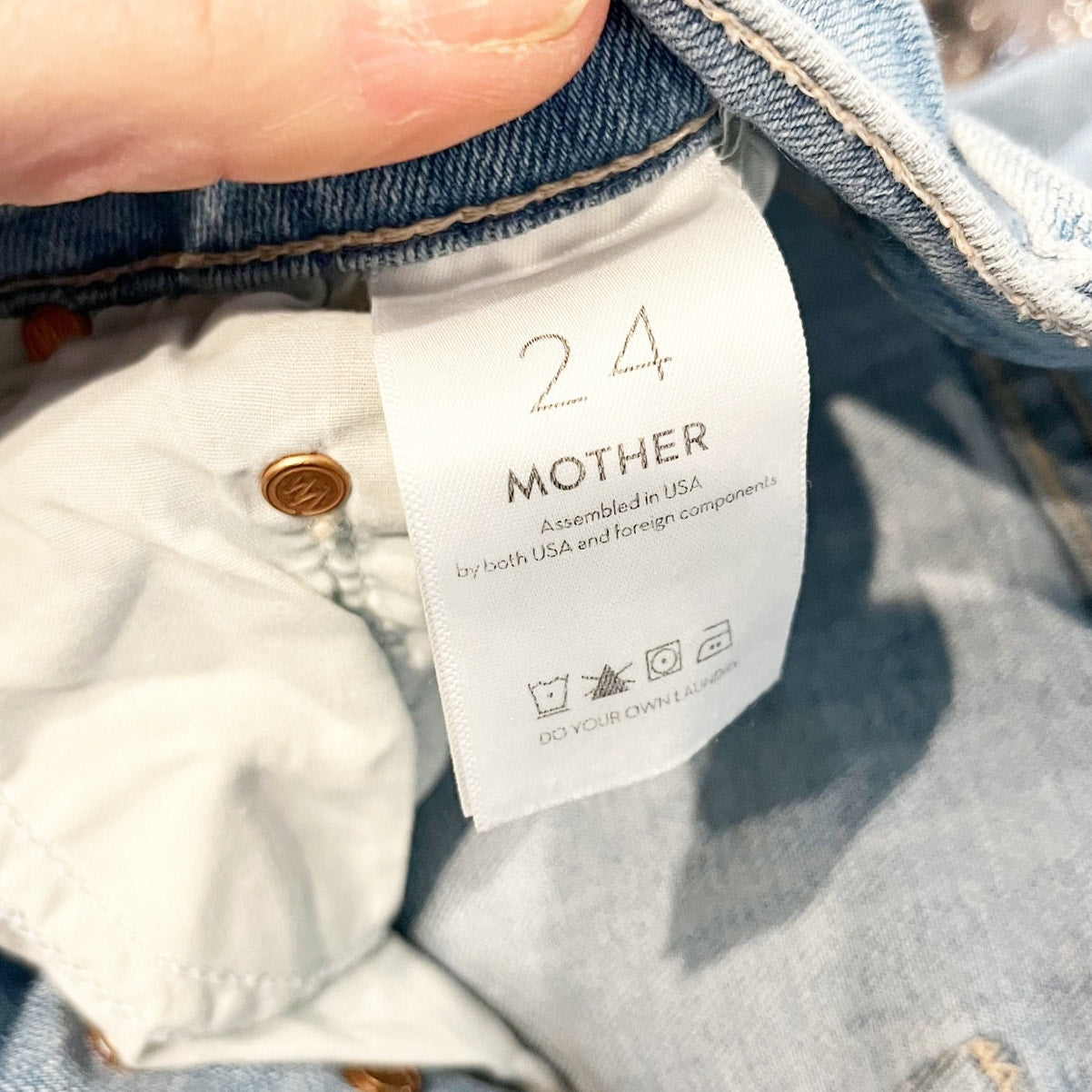 Mother The Tripper Ankle Fray Crop Boot Jeans Island Time Blue 24