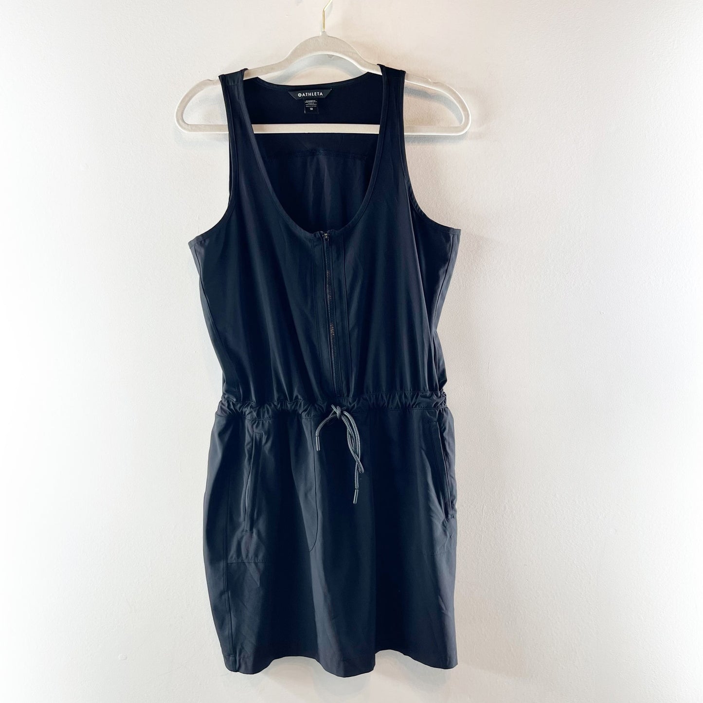 Athleta Expedition Sleeveless Hiking Climbing Mini Tank Dress Skort Black 10