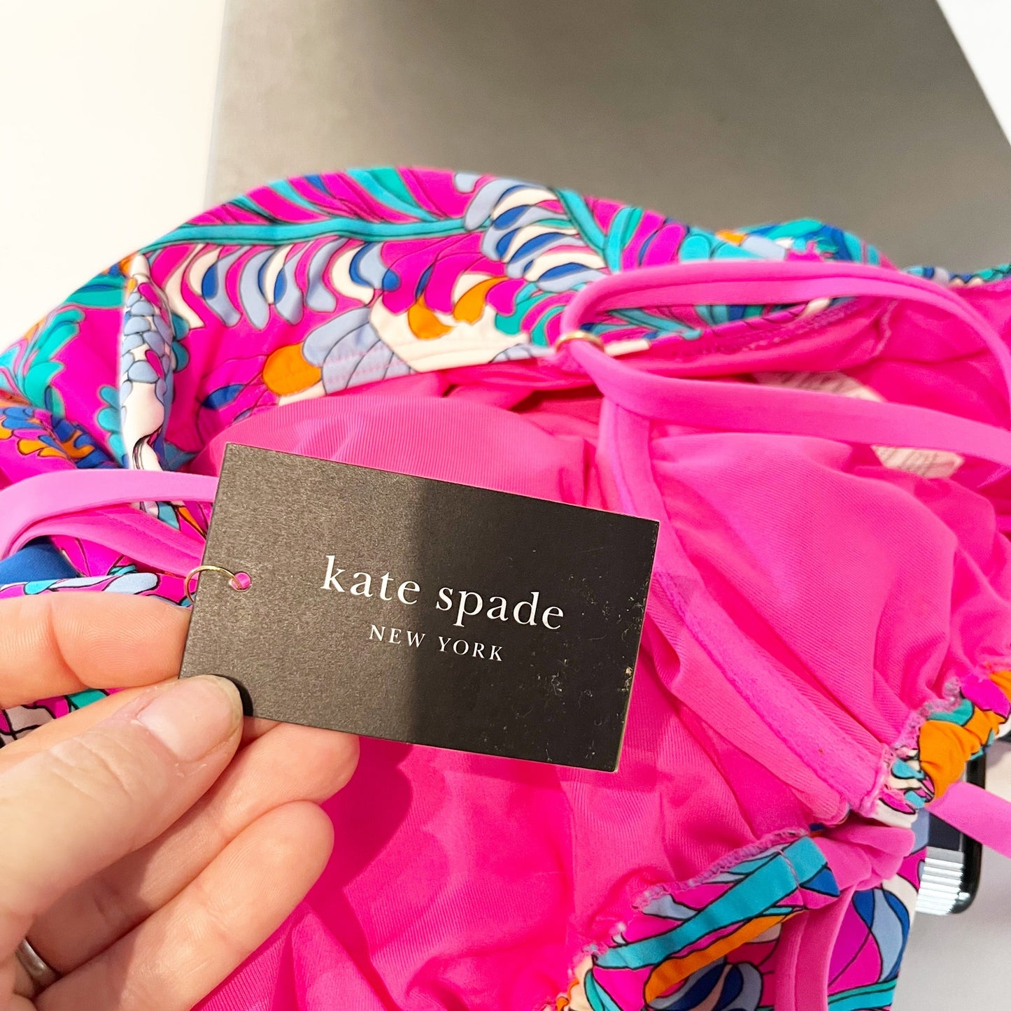 Kate Spade Sea Garden One Piece Underwire Swimsuit Pink XL