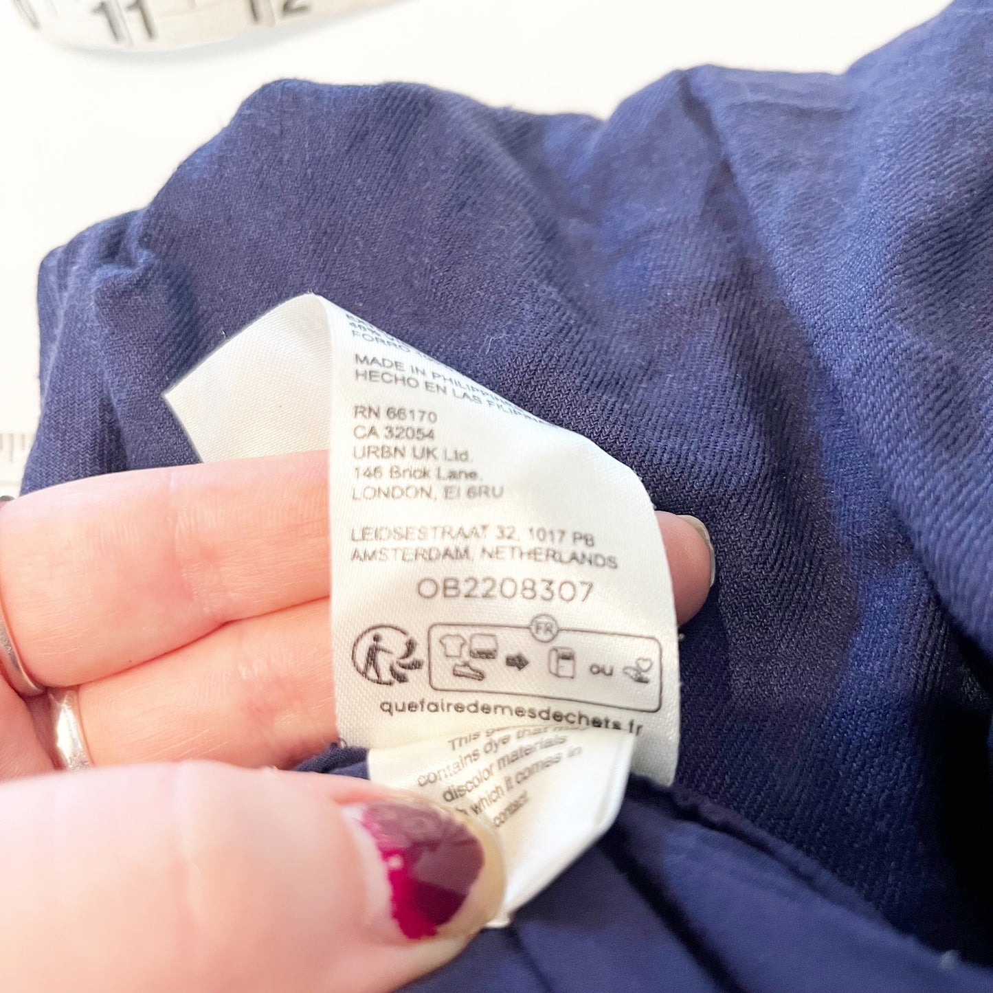 Maeve Anthropologie Linen Blend Cabana Bloomer Bubble Hem Shorts Navy Blue Small