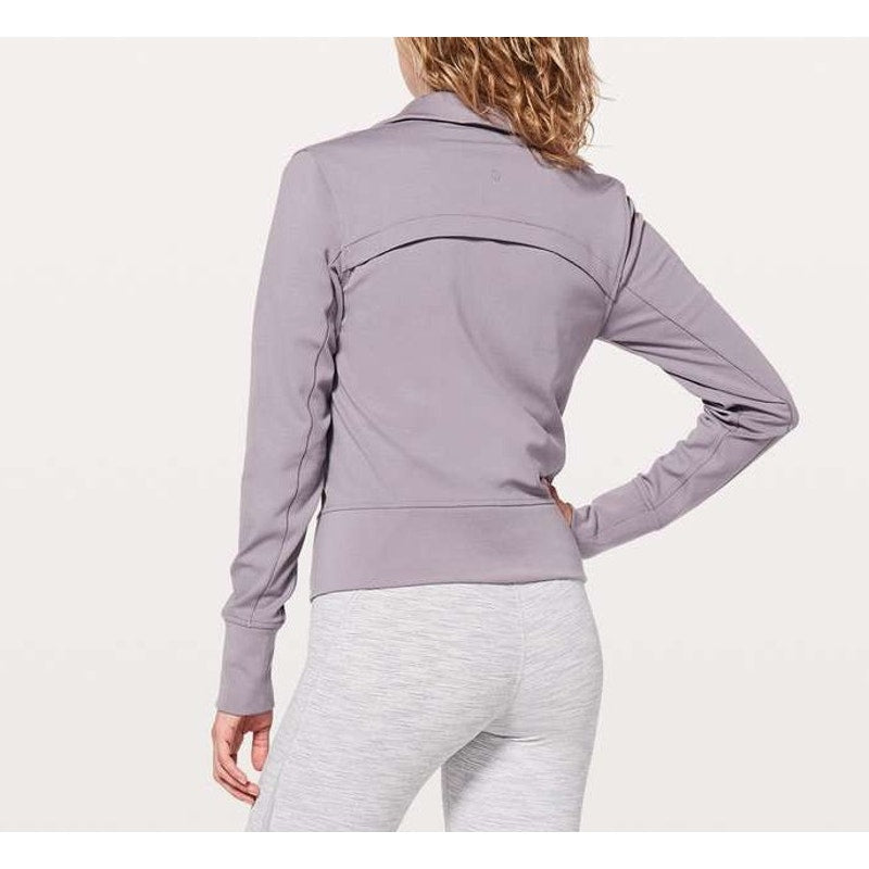 Lululemon Athletica Gather Up Ruched Full Zip Active Jacket Dusty Dawn Purple 6