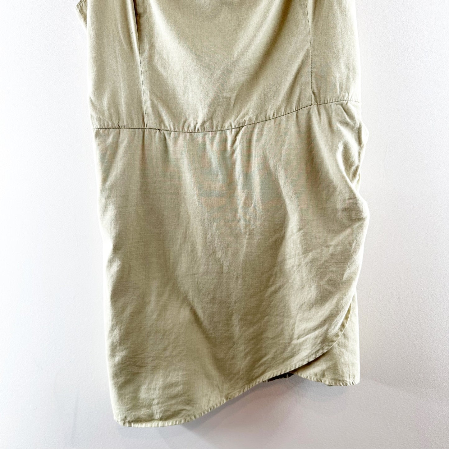 Abercrombie Square Neck Cotton Wrap Mini Slip Dress Green XL