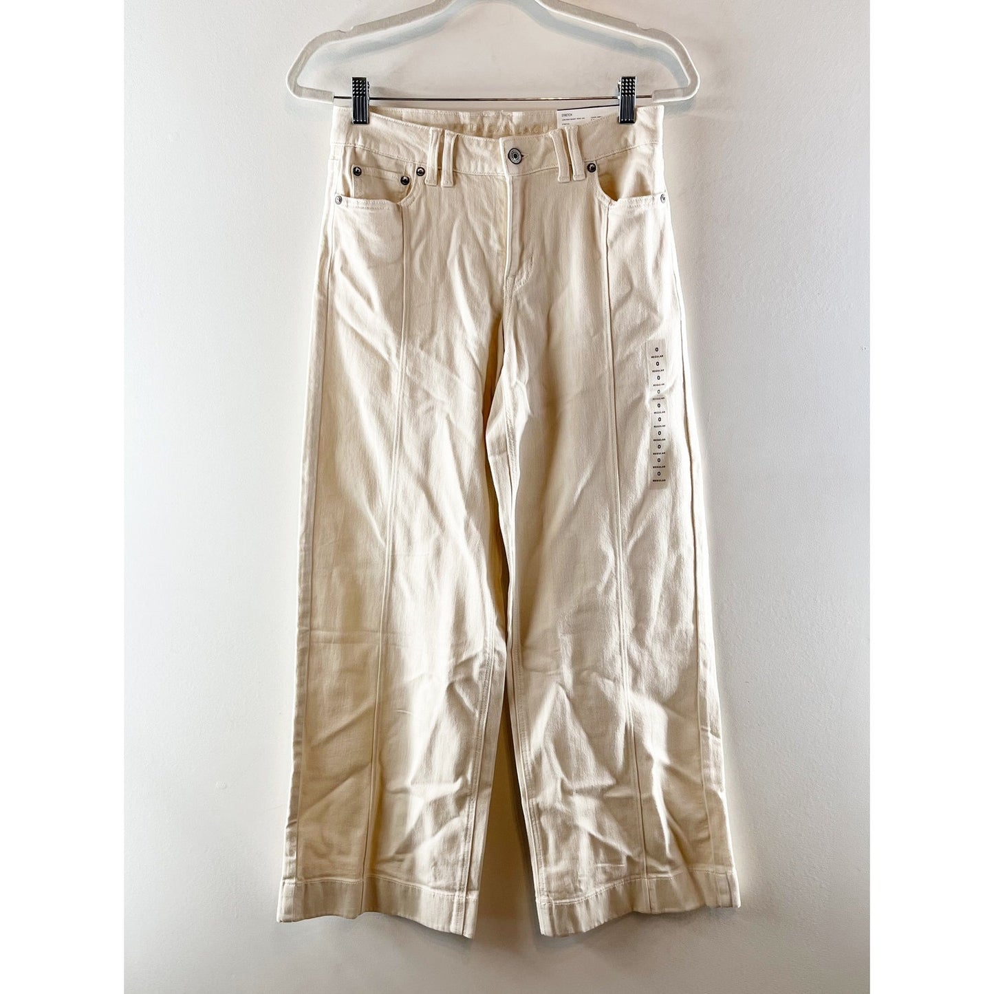 American Eagle Low Rise Baggy Wide Leg Dreamy Drape Pants Tan Beige 0